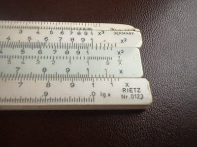 🔴 Regolo calcolatore Oerlikon-Bührle modello Rietz 0123 con custodia original