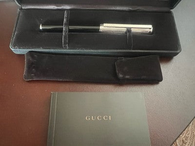 🔴 GUCCI penna sfera roller Classic Minimalist garanzia scatola NOS vintage