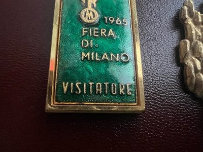 🔴 Spille FIERA DI MILANO 1965–66 VISITATORE originali numerate smalti vintage