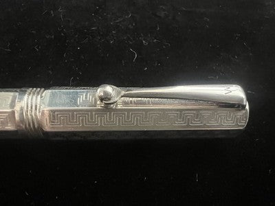 Montegrappa Pen Fountain Pen Silver 925 Reminiscence Greek Pen Gold NOS