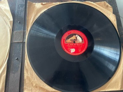 Discs La Voce Del Padrone 78 RPM Gommalacca Chopin Polonese Gramophone 2 Pz