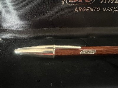 Bic Stylo-Plume Sphère Argent 925 Anniversary Édition Limitée Trousse NOS