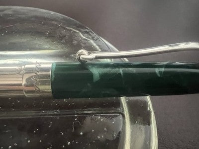 🔴 MONTEGRAPPA matita portamine argento 925 lacca verde mini vintage rara