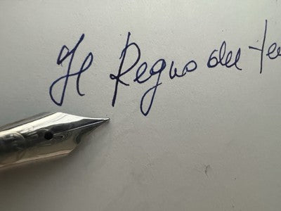 🔴 ERO penna stilografica nera a pistone pennino EF scrive vintage