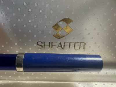🔴 SHEAFFER penna stilografica blu cartuccia pennino F No Nonsense vintage