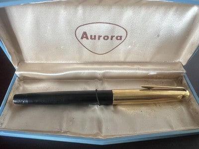 🔴 AURORA penna stilografica 88 pennino ORO M a cartuccia scrive vintage BC
