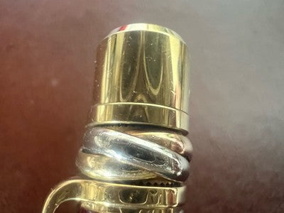 🔴 CARTIER penna sfera Trinity Vendome bordeaux placcata oro scrive con astuccio