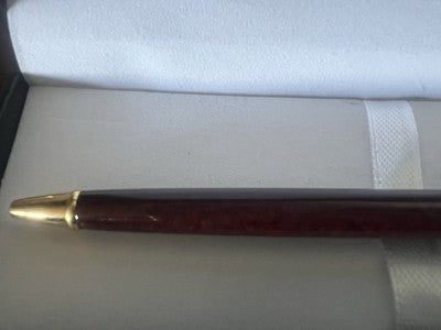 🔴 WATERMAN penna sfera Paris lacca marmorizzata profili dorati scrive