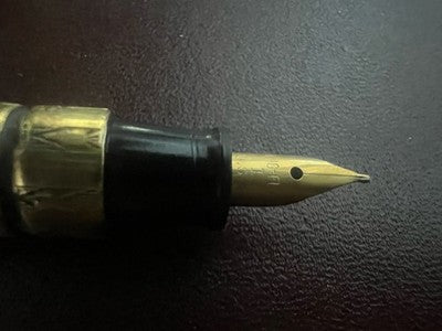 Stylo-Plume Stylo à Plume Plaqué Or Eyedropper Art Nouveau Écrit Antique 1915