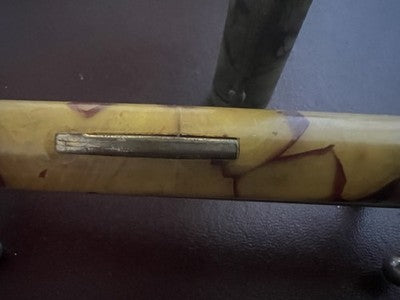 Wearever Stylo à Plume Celluloïd Marbré Levier Écrit F Vintage 1940 