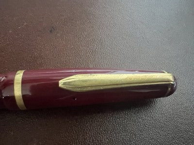 🔴 STILE penna stilografica bordeaux a pistone pennino Regent M scrive vintage