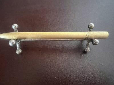 Columbus Stift Kugel Mini Body Vergoldet Schnappverschluss Schreibt Vintage