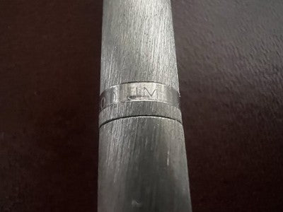 Lalex Stylo-Plume Sphère Corps Rhodium Mat Profils Poli Italienne Écrit Rétro