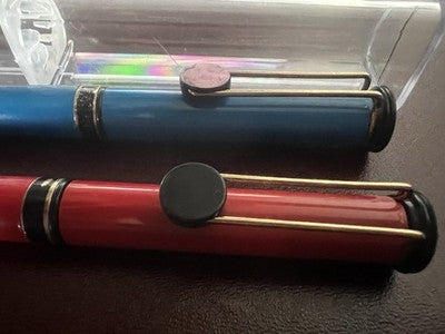 Pierre Cardin Pen Ball Red And Blue Bobst Caps Snap Vintage 