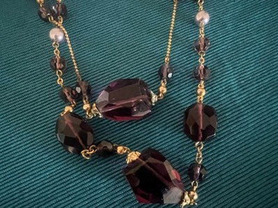 Necklaces Vintage Costume Jewelry Pendants Pearls Velvet Chains Years ’70 /’