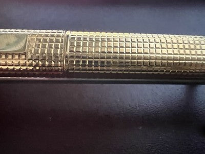 🔴 CARTIER penna sfera Trinity Godron placcata oro iniziali MC con astuccio