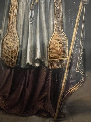 🔴 Quadro LIMOGES arte limosina smalti oro SAN NICOLA Bouasse Lebel Paris antico