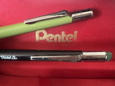 🔴 PENTEL matite Clic PD349 & PD345 meccaniche vintage 0,5 mm vintage 2 PEZZI