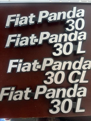 🔴 FIAT PANDA stemmi auto emblema fregio logo 30 30L CL 4 PEZZI
