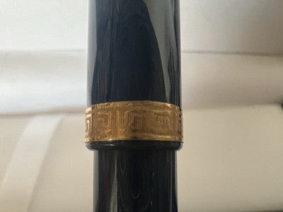 Omas Pen Sphere Extra Blue Intense With Greek Plated Gold Marking Vintage