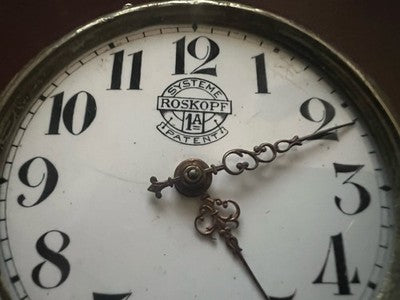 Roskopf Pocket Watch Oversize 6 CM Dial Ceramics Replacement Vintage