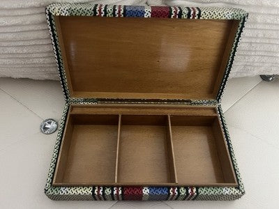 Fiat Boite Terra Mer Ciel Bois Avec 2 Jeux Cartes Originaux Vintage 1963