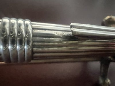 🔴 DIOR penna stilografica ARGENTO 925 pennino Montblanc ORO F cartuccia vintage