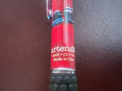 🔴 FERRARI penna sfera rossa sezione gomma cappuccio a scatto NOS