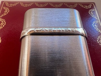 🔴 CARTIER accendino CA120116 finitura platino libretti garanzia e scatola NOS