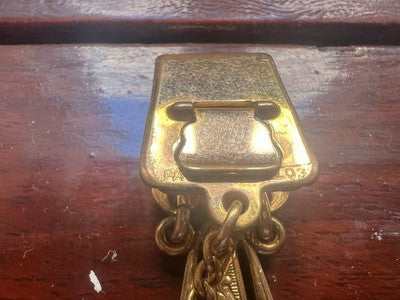 Chaîne Montre Poche Victorienne Chatelaine Joint Pinchbeck Antique 1800 N.3