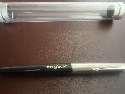 🔴 PARKER 45 penna stilografica a cartuccia F pubblicitaria GOOD YEAR vintage