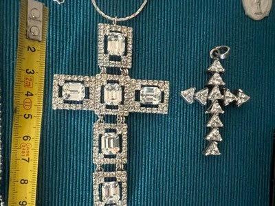 🔴 Collane vintage bigiotteria croci e rosari vintage anni ’70/’90 N.4