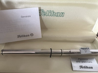 🔴 PELIKAN penna stilografica P580 Signum pennino oro EF con garanzia vintage