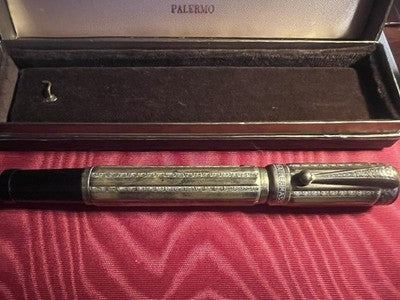 🔴 VAITERMASS penna stilografica retrattile pennino ORO 14KT vintage