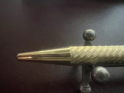 Sheaffer Stift Kugel Vergoldet Gold Meißel Vollplastisch Im Feld Vintage 