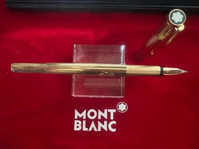 Pluma Estilográfica MONTBLANC Noblesse Con Plumín De ORO 14 kt Y Estuche