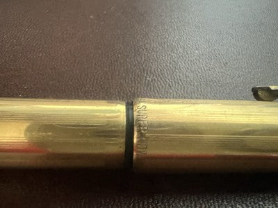 🔴 OMEGA penna stilografica SUPER NOVA placcata pennino ORO 14K scrive vintage