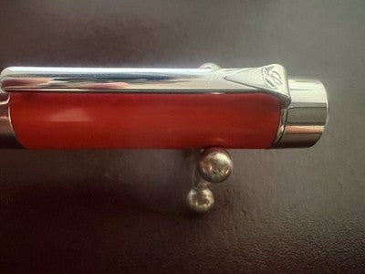 🔴 LABAN penna stilografica Britannia lacca arancione pennino M nuova NOS