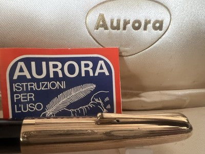 Aurora Füllfederhalter 88, Kolbenfeder, 14 Karat Gold, Punzierung, Vintage, 2060456 