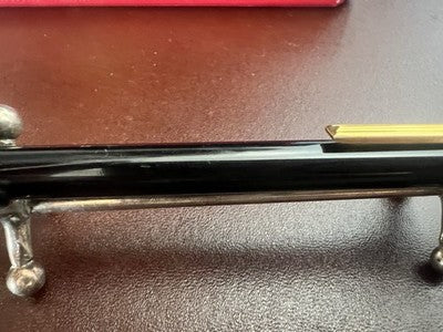 🔴 CARTIER penna sfera Must de Cartier Trinity Twist lacca nera finiture dorate