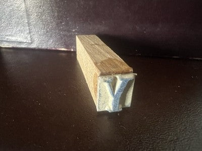 🔴 Alfabeti N.7 lettere legno e gomma set tipografico con scatola vintage '60