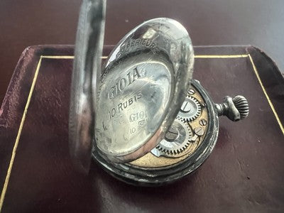 🔴 Orologio tasca ARGENTO 800 donna da revisionare parti vintage GIOIA n. 27