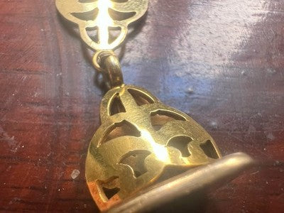 Chaîne Montre Poche Victorienne Chatelaine Joint Pinchbeck Antique 1800 N.2