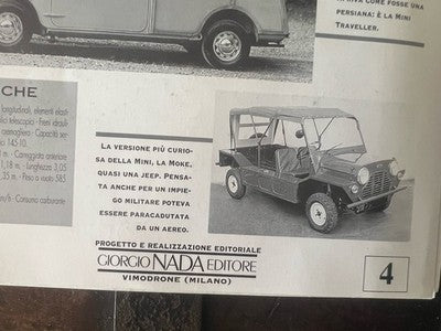 🔴 MINI COOPER Posterdruck 35x25 IL TEMPO Original Vintage 4 Stück 