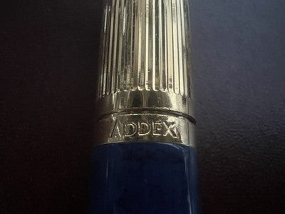 🔴 ADDEX penna stilografica mini DIVA lacca blu cappuccio dorato Iridium Point