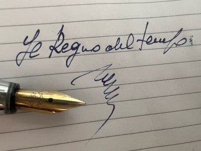 🔴 LINCOLN penna stilografica pistone pennino ORO 14k M scrive vintage 1960