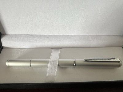 🔴 A.G. SPALDING & BROS penna stilografica RF lacca cromata satinata pennino F