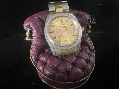 Philip Watch Caribbean Quartz Swiss Movement Watch For Vintage Spare Parts
