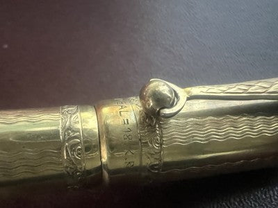 🔴 IDEAL retractable fountain pen GOLD nib works vintage C 