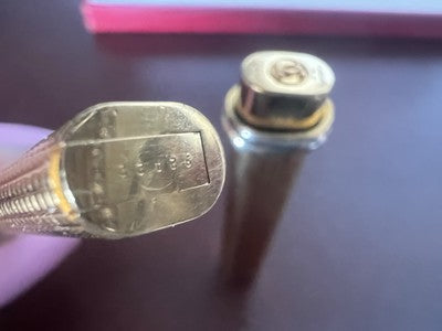 🔴 CARTIER penna stilografica Vendome Trinity placcata oro pennino F cartucce